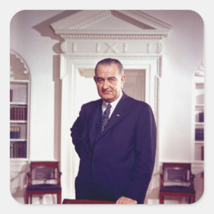Adesivo Quadrado Lyndon B Johnson