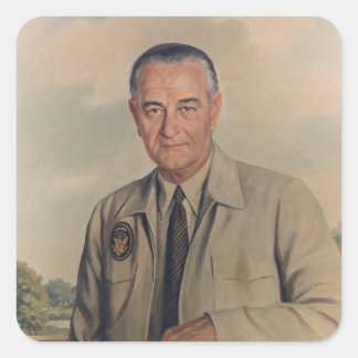 Adesivo Quadrado Lyndon B. Johnson - Elizabeth Shoumatoff (1969)