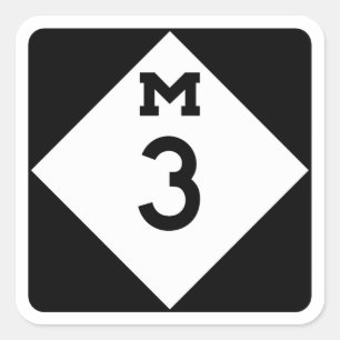 Adesivo Quadrado M-3, Michigan, EUA