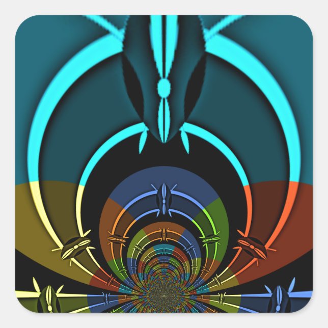 Adesivo Quadrado Maasai Colors Hakuna Matata (Frente)