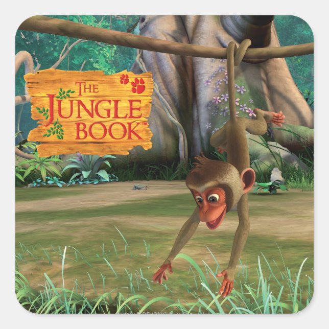 Adesivo Quadrado Macaco-Bebê (Frente)