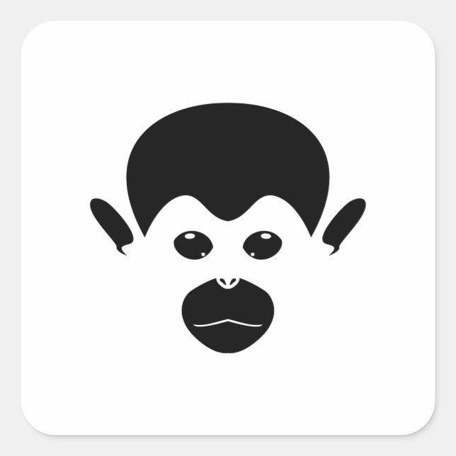 Adesivo Quadrado Macaco Saimiri (Frente)