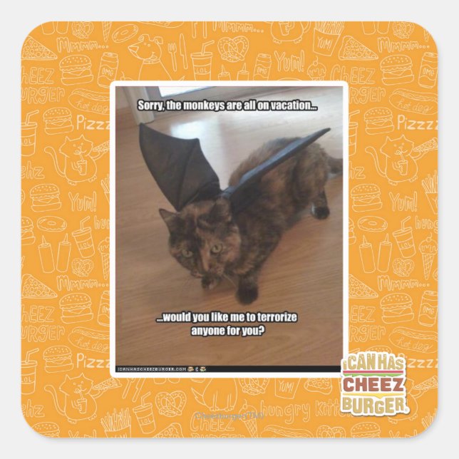 Adesivo Quadrado Macacos de férias (Frente)