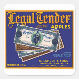 Adesivo Quadrado Maçãs Com Concurso Legal