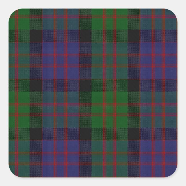 Adesivo Quadrado MacDonald Clan Tartan (Frente)