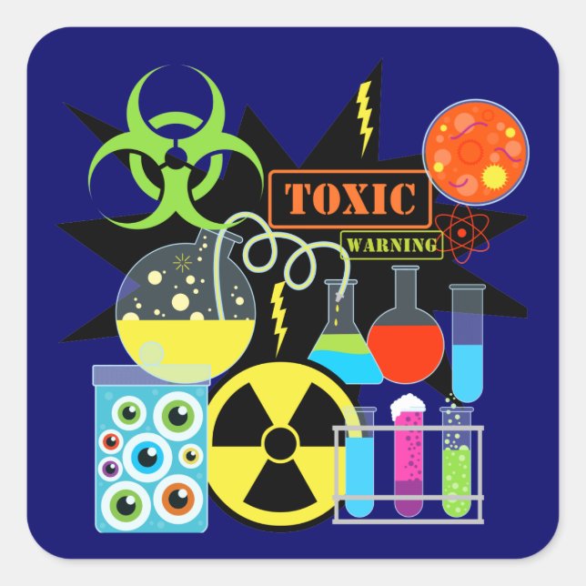 Adesivo Quadrado Mad Scientist (Frente)