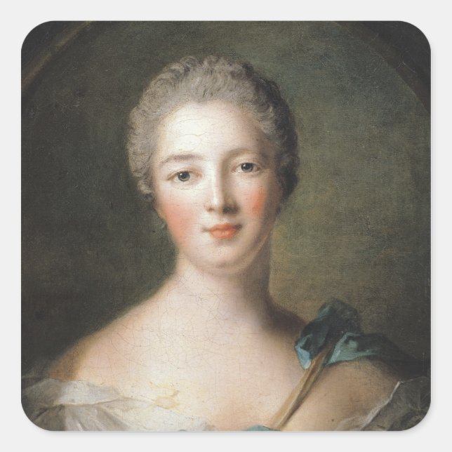 Adesivo Quadrado Madame de Pompadour 1748 (Frente)