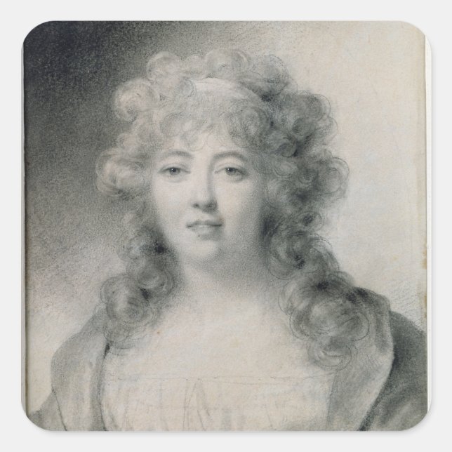 Adesivo Quadrado Madame de Stael 1810 (Frente)