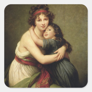 Adesivo Quadrado Madame Vigee-Lebrun e sua filha