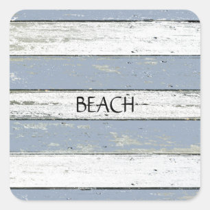 Adesivo Quadrado Madeira lançada costa azul rústica
