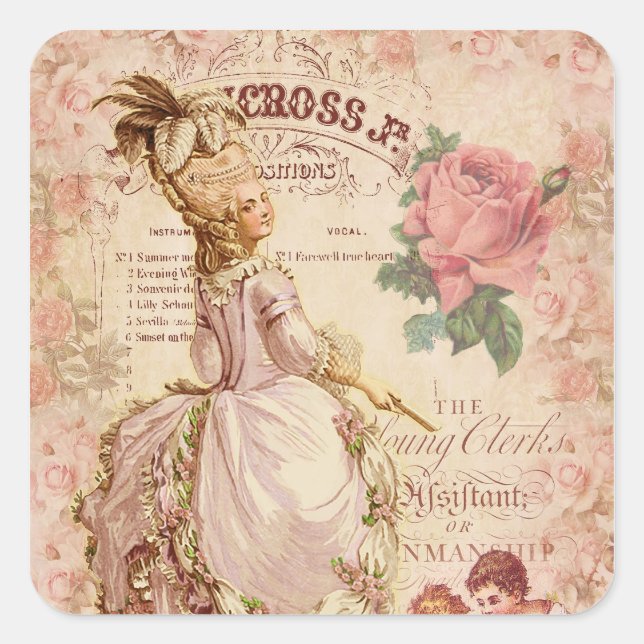 Adesivo Quadrado Mademoiselle Couture (Frente)
