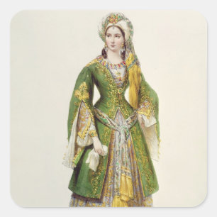 Adesivo Quadrado Mademoiselle Rachel como Roxane em 'Bajazet'