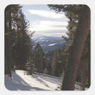 Adesivo Quadrado Madison Mountain em inverno em Montana