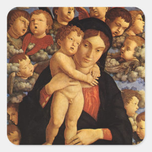 Adesivo Quadrado Madona do Cherubim por Andrea Mantegna