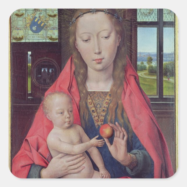 Adesivo Quadrado Madonna e Child 2 (Frente)