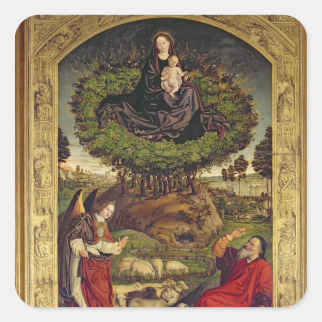 Adesivo Quadrado Madonna e Child 2 (Frente)