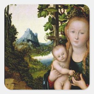 Adesivo Quadrado Madonna e criança, c.1525