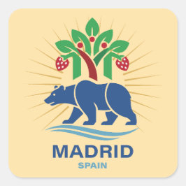 Adesivo Quadrado Madrid Espanha Europa