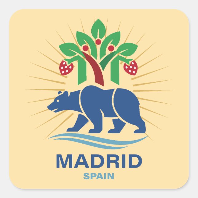 Adesivo Quadrado Madrid Espanha Europa (Frente)