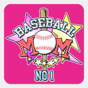Adesivo Quadrado Mãe de beisebol No 1