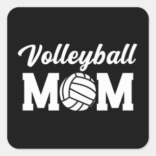 Adesivo Quadrado Mãe de vôlei, linda, vida mãe