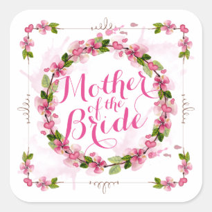 Adesivo Quadrado Mãe do Selo Vestido Vestido de Água