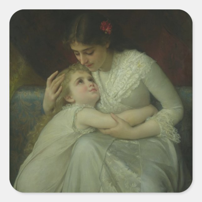 Adesivo Quadrado Mãe e Criança (óleo na canvas) (Frente)
