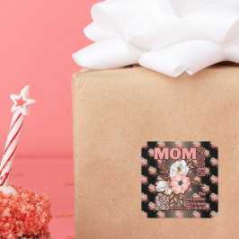 Adesivo Quadrado Mãe Engraçado Cita Por Toda A Impressão