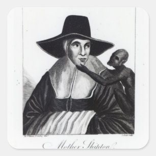 Adesivo Quadrado Mãe Shipton, gravada por John Scott, 1804