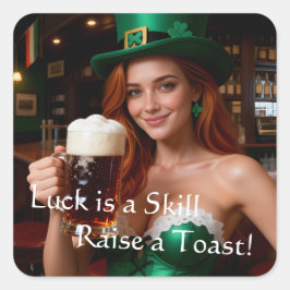 Adesivo Quadrado Maeve in Emerald Corset Irish Pub St Patrick's Day