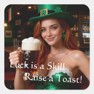 Adesivo Quadrado Maeve no Pub Irlandês Emerald Corset no Dia de São