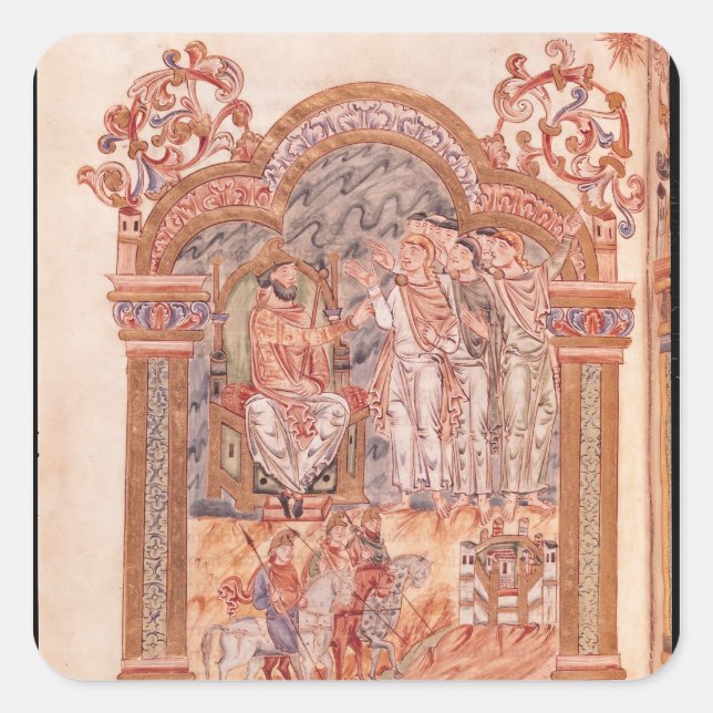 Adesivo Quadrado Magi visitando o rei Herod (Frente)