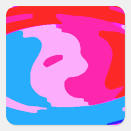 Adesivo Quadrado Magia arco-íris