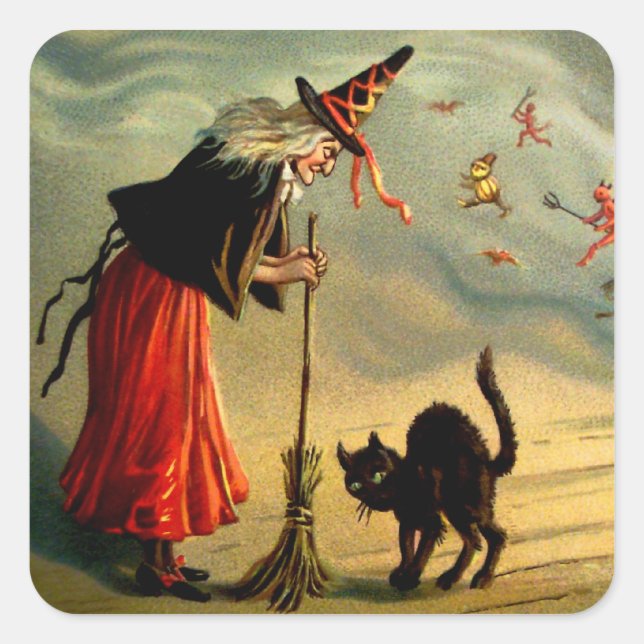 Adesivo Quadrado Magia das bruxas (Frente)