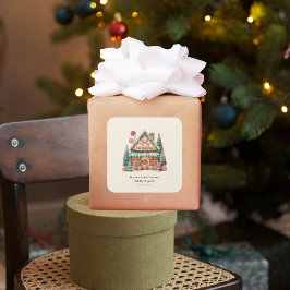 Adesivo Quadrado Magia de Natal escandinava