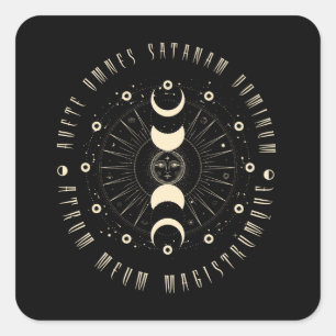 Adesivo Quadrado Magia Negra Gótica