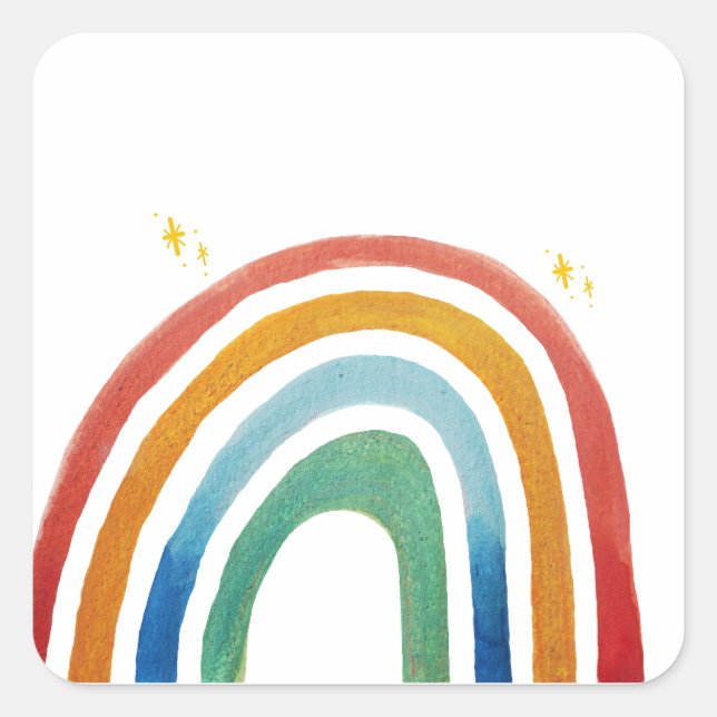 Adesivo Quadrado Magic Rainbow (Frente)