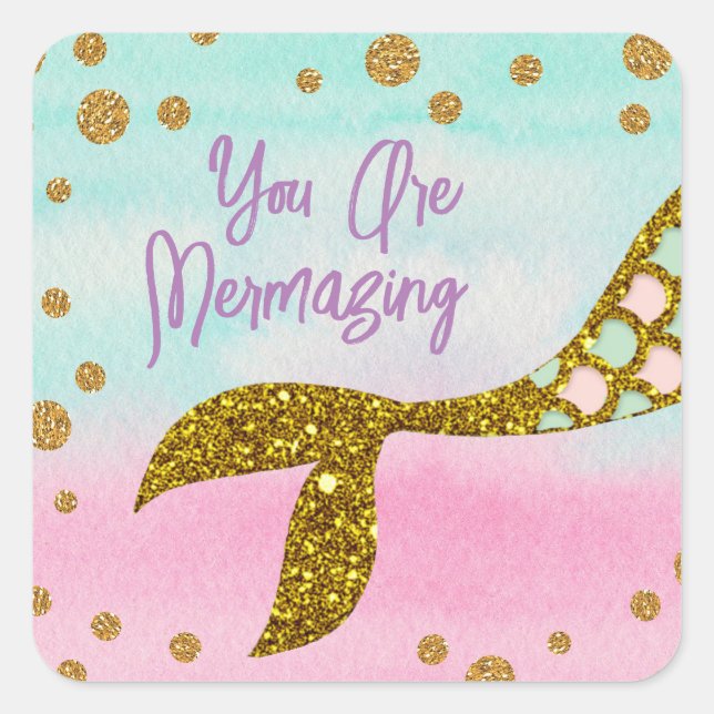 Adesivo Quadrado Mágica Sereia (Frente)