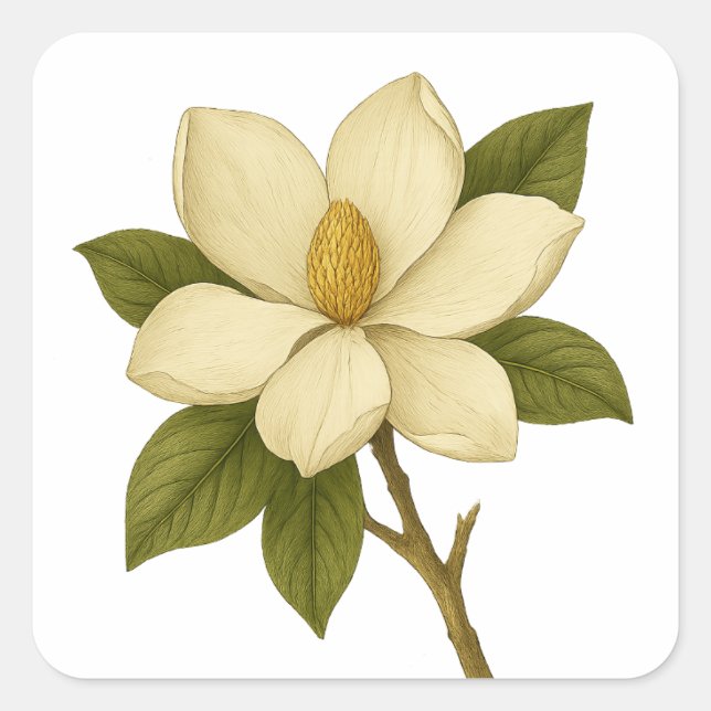 Adesivo Quadrado Magnolia - Nobilidade (Frente)