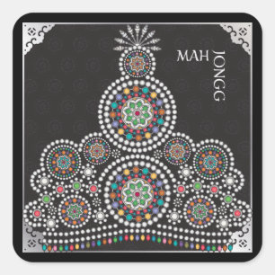 Adesivo Quadrado Mah Jongg Limerick Taj Stickers