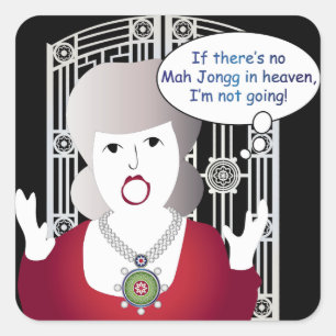 Adesivo Quadrado Mah Jongg Sayings Heaven