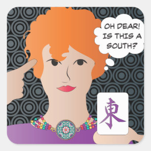 Adesivo Quadrado Mah Jongg Sayings Winds Stickers