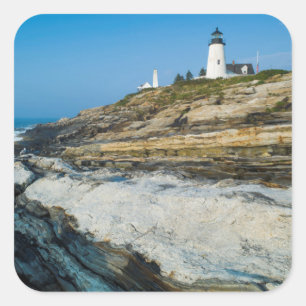 Adesivo Quadrado Maine, Ponto Pemaquide, Farol Ponto Pemaquide