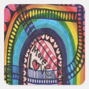 Adesivo Quadrado Mais Amor