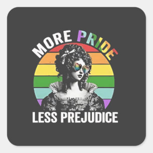 Adesivo Quadrado Mais Orgulho menos preconceito LGBT Orgulho gay mê
