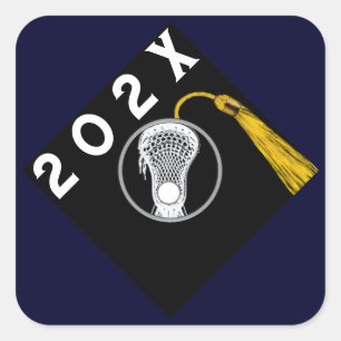 Adesivo Quadrado Mais velho Noite de da Equipe de Lacrosse, Vinhet