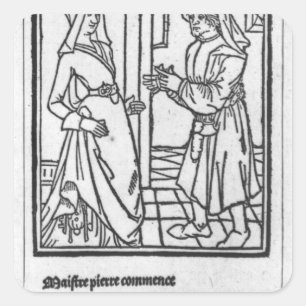 Adesivo Quadrado Maitre Pathelin e Guillemette