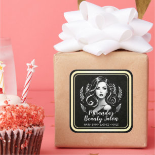 Adesivo Quadrado Makeup Artist Hair Stylist Beauty Salon Lash Brows