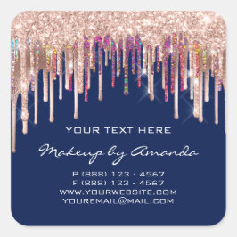 Adesivo Quadrado Makeup Holograph Drives Blue Marinho Product