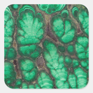 Adesivo Quadrado Malacite com Padrão Verde